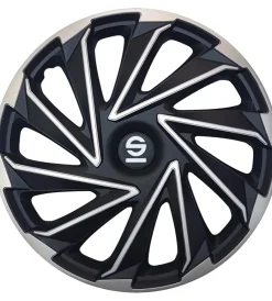 Set 4 copricerchi 14" pollici copriruota auto varese spc1480svbk  argento nero Auto Esterno