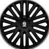 Sale Set 4 copricerchi 15" pollici copriruota auto bergamo spc1585bkgr nero grigio Auto Esterno