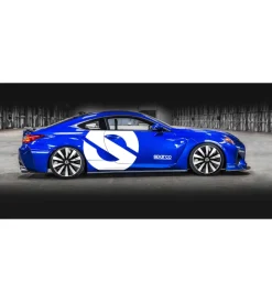 Auto Esterno-Sparco Set 4 copricerchi 16" pollici copriruota auto lazio spc1691bksv nero argento