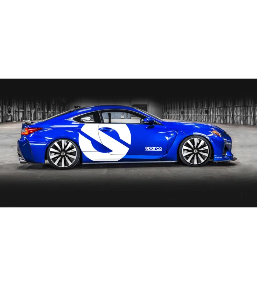 Auto Esterno-Sparco Set 4 copricerchi 16" pollici copriruota auto lazio spc1691bksv nero argento