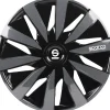 Clearance Set 4 copricerchi auto "lazio" nero/grigio, 16" pollici - spc1691bkgr Auto Esterno