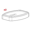 Nordrive Portaggio|Set 2 distanziali per tamponi kit attacchi kargo - h = 13 mm  n99985