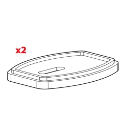 Portaggio-Nordrive Set 2 distanziali per tamponi kit attacchi kargo - h = 7 mm  n99989