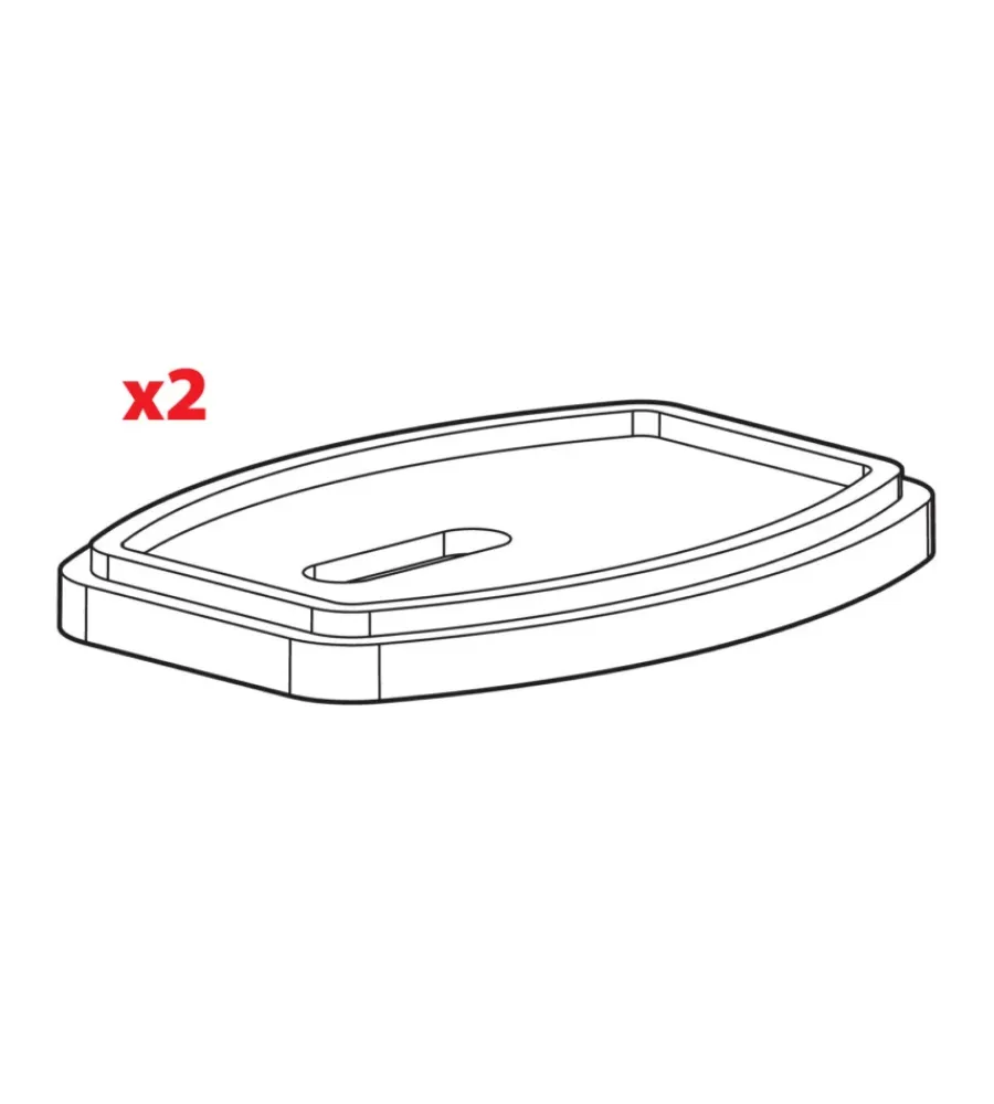 Portaggio-Nordrive Set 2 distanziali per tamponi kit attacchi kargo - h = 7 mm n99989