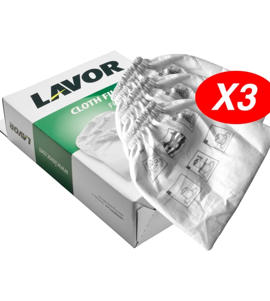 Sale Set 3 filtri per aspiratori lavor in panno Aspiratori