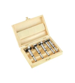 Set 5 frese per legno con:p "bp302505" in cassetta in legno Trapani E Avvitatori