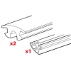 Portaggio-Nordrive Set 3 gomme per una barra kargo-plus - l = 180 cm  n99991