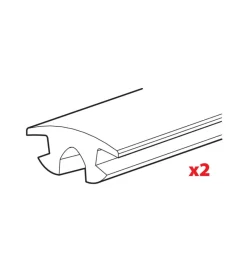 Portaggio-Nordrive Set 2 gomme superiori - l = 140 cm  n99993
