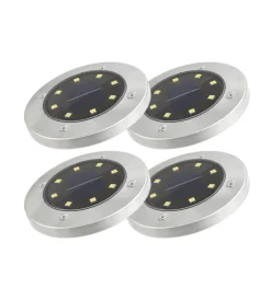 Illuminazione Per Esterno- Set 4 luci solare segnapassi a led con sensore - 10 lumen - 1.2 v