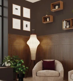 Isolazione Termoacustico|Set 4 pannelli decorativi a muro "anna" 1190x186x12 mm