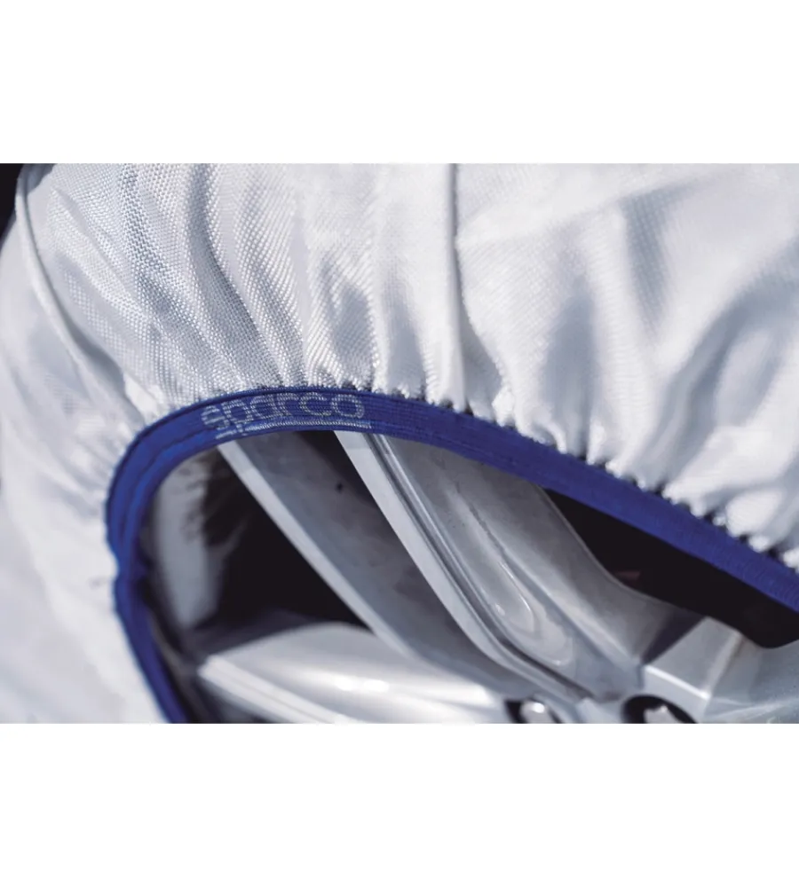 Catene E Calze Da Neve-Sparco Set 2 pezzi calze da neve in tessuto bianco silenziose, tg xl- spt60