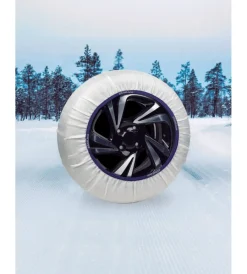 Best Set 2 pezzi calze da neve in tessuto bianco silenziose, tg m - spt60 Catene E Calze Da Neve