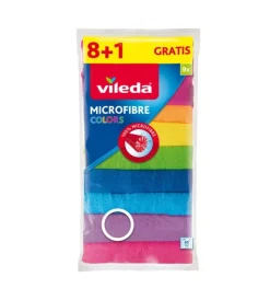 Vileda Attrezzi Per La Pulizia|Set 9 pezzi panno in microfibra colori assortiti