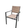 Mobili Da Giardino E Accessori- Set 6 sedie da esterno con braccioli riviera "azalea" impilabili, imbottite e impermeabili beige 56x55x85 cm