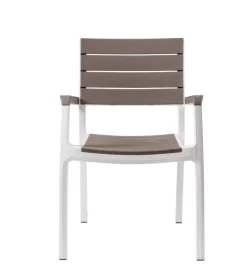 Online Set 2 sedie da giardino "harmony" in polipropilene cappuccino 59x60x86 cm Mobili Da Giardino E Accessori