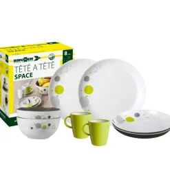 Outlet Set 8 stoviglie da campeggio "space" in melamina antiscivolo Campeggio
