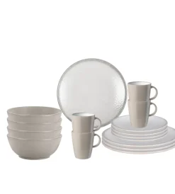 Brunner Campeggio|Set 16 stoviglie da campeggio "amadè" in stone touch antiscivolo