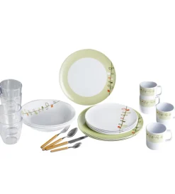 New Set 36 stoviglie da campeggio "esprit" in melamina Campeggio