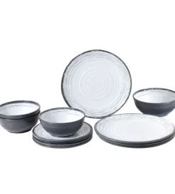 Brunner Campeggio|Set 12 stoviglie da campeggio "granada" in stone touch antiscivolo
