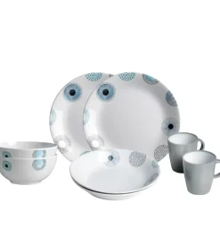 Set 8 stoviglie da campeggio "deep sea" in melamina antiscivolo Campeggio