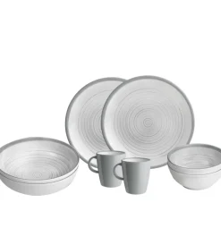 Brunner Campeggio|Set 8 stoviglie da campeggio "bellagio" in stone touch antiscivolo