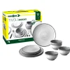 Sale Set 12 stoviglie da campeggio "tivoli" in melamina antiscivolo Campeggio
