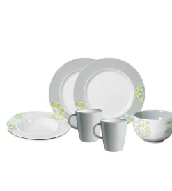 Sale Set 8 stoviglie da campeggio "sandhya" in melamina antiscivolo Campeggio