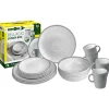 Brunner Campeggio|Set 16 stoviglie da campeggio "bellagio" in stone touch antiscivolo