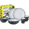 Clearance Set 8 stoviglie da campeggio "granada" in stone touch antiscivolo Campeggio