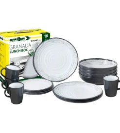 Best Set 16 stoviglie da campeggio "granada" in stone touch antiscivolo Campeggio