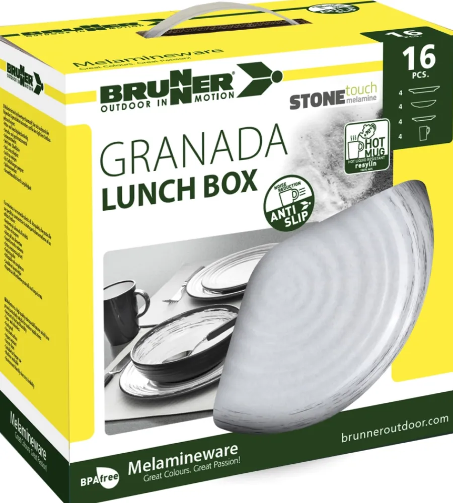 Best Set 16 stoviglie da campeggio "granada" in stone touch antiscivolo Campeggio