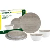 New Set 12 stoviglie da campeggio "sequoia" in melamina Campeggio