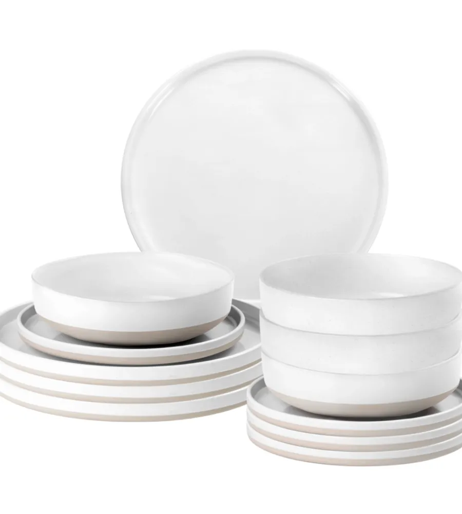 Brunner Campeggio|Set 12 stoviglie da campeggio "odette" in stone touch antiscivolo