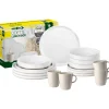 Brunner Campeggio|Set 16 stoviglie da campeggio "odette" in stone touch antiscivolo