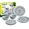 Campeggio-Brunner Set 12 stoviglie da campeggio "pearl" in stone touch antiscivolo