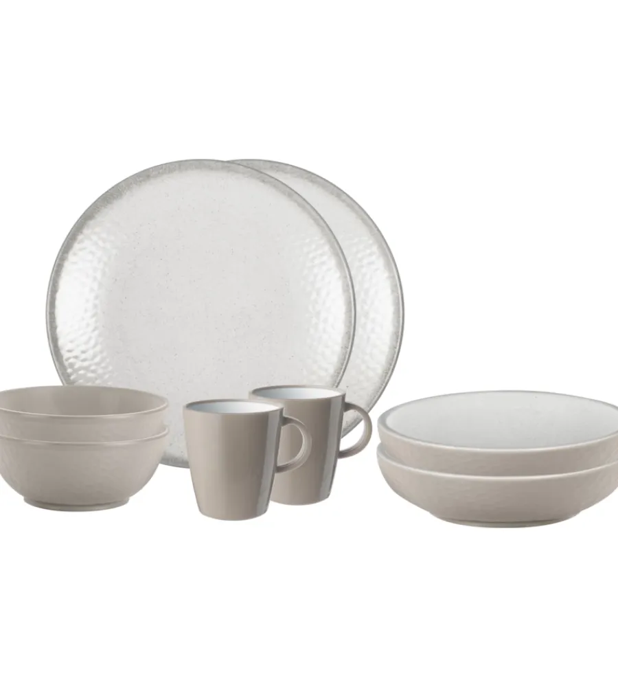 Brunner Campeggio|Set 12 stoviglie da campeggio "amadè" in stone touch antiscivolo
