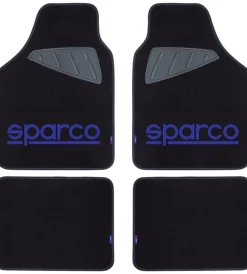 Discount Set 4 tappetini neri e blu per auto Auto Interno