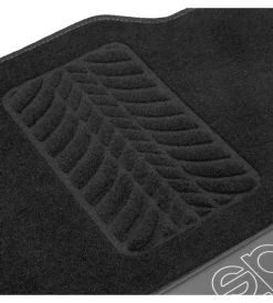 Sparco Auto Interno|Set 4 tappetini neri e grigi per auto in moquette