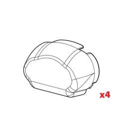 Portaggio-Nordrive Set 4 tappi per barre kuma  n99998