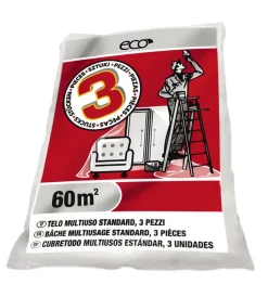 Protezioni Per Dipingere|Set 3 teli di protezione per pittura "ultra fine" 4x5 mt