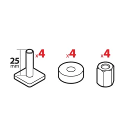 Portaggio-Nordrive Set adattatori porta sci pro-slider (n40000) per barre whispbar  n99971