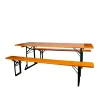 Set birreria da esterno "magnum" in legno con un tavolo e 2 panche pieghevoli 220x80 cm Mobili Da Giardino E Accessori