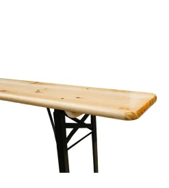 EuroGarden Mobili Da Giardino E Accessori|Set birreria da giardino pieghevole in legno 200x70 cm