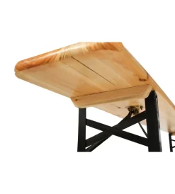 EuroGarden Mobili Da Giardino E Accessori|Set birreria da giardino pieghevole in legno 200x70 cm