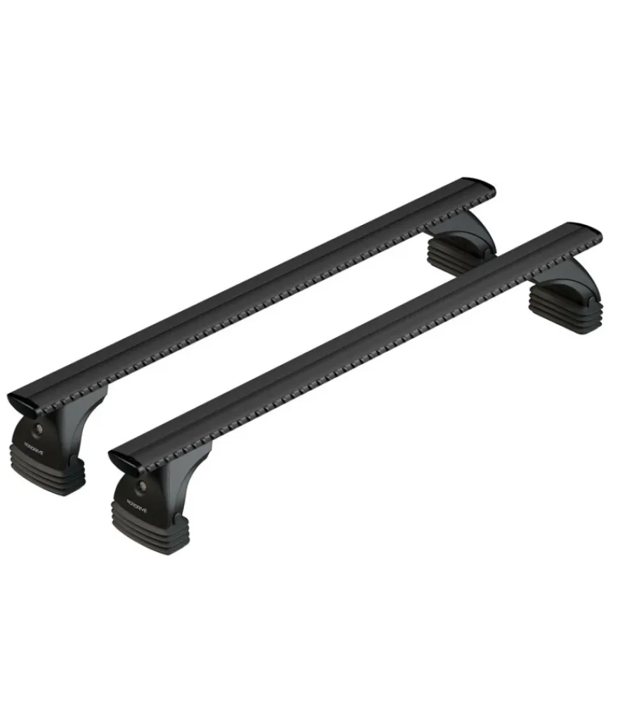 Portaggio-Nordrive Set completo barre portatutto "evos 030 silenzio black s" in alluminio - nk030ebs