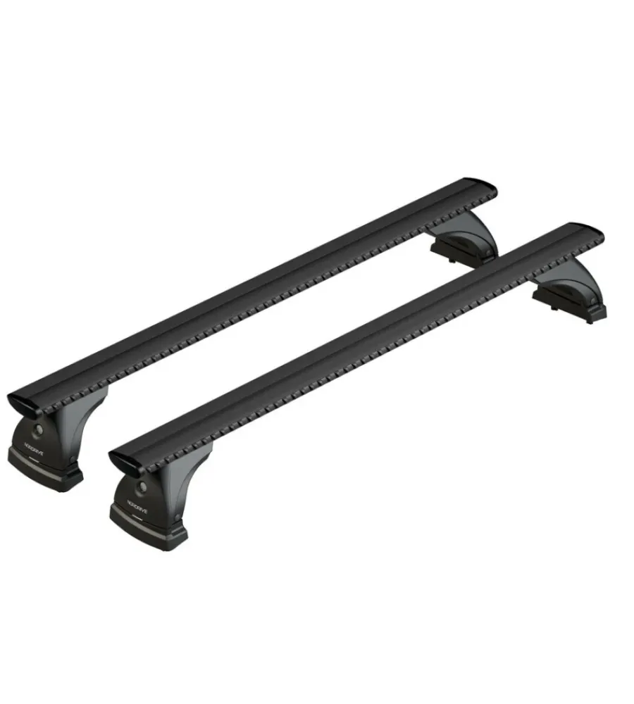 Nordrive Portaggio|Set completo barre portatutto "evos 111 silenzio black s" in alluminio - nk111ebs