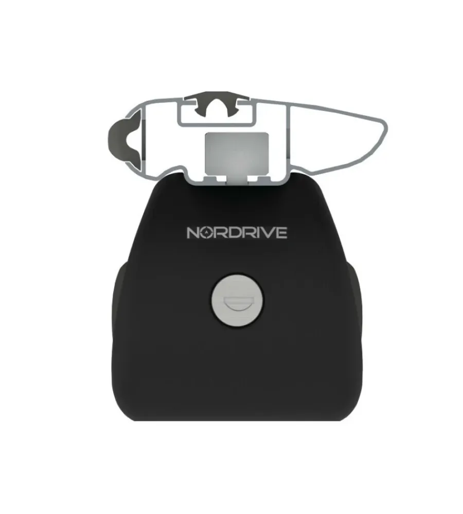 Nordrive Portaggio|Set completo barre portatutto "evos silenzio black rail" in alluminio s 108 cm - n15089