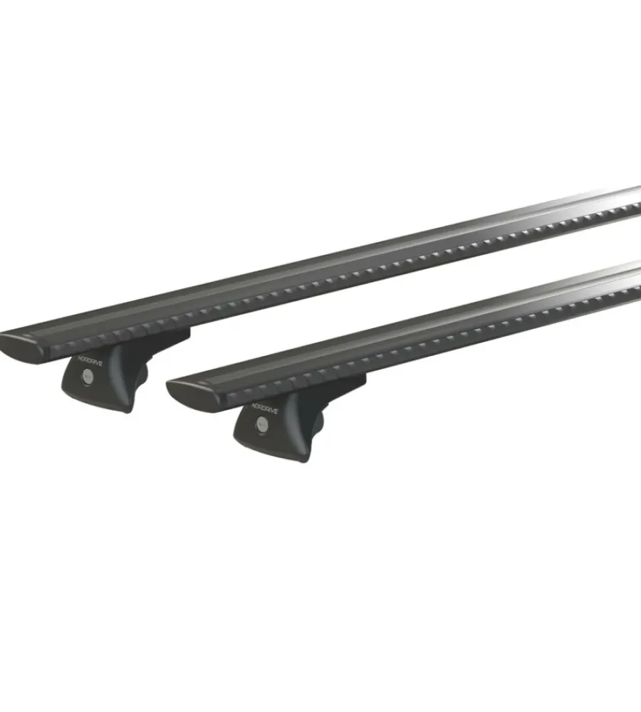 Best Set completo barre portatutto "evos silenzio black in-rail" in alluminio m 120 cm - n15100 Portaggio