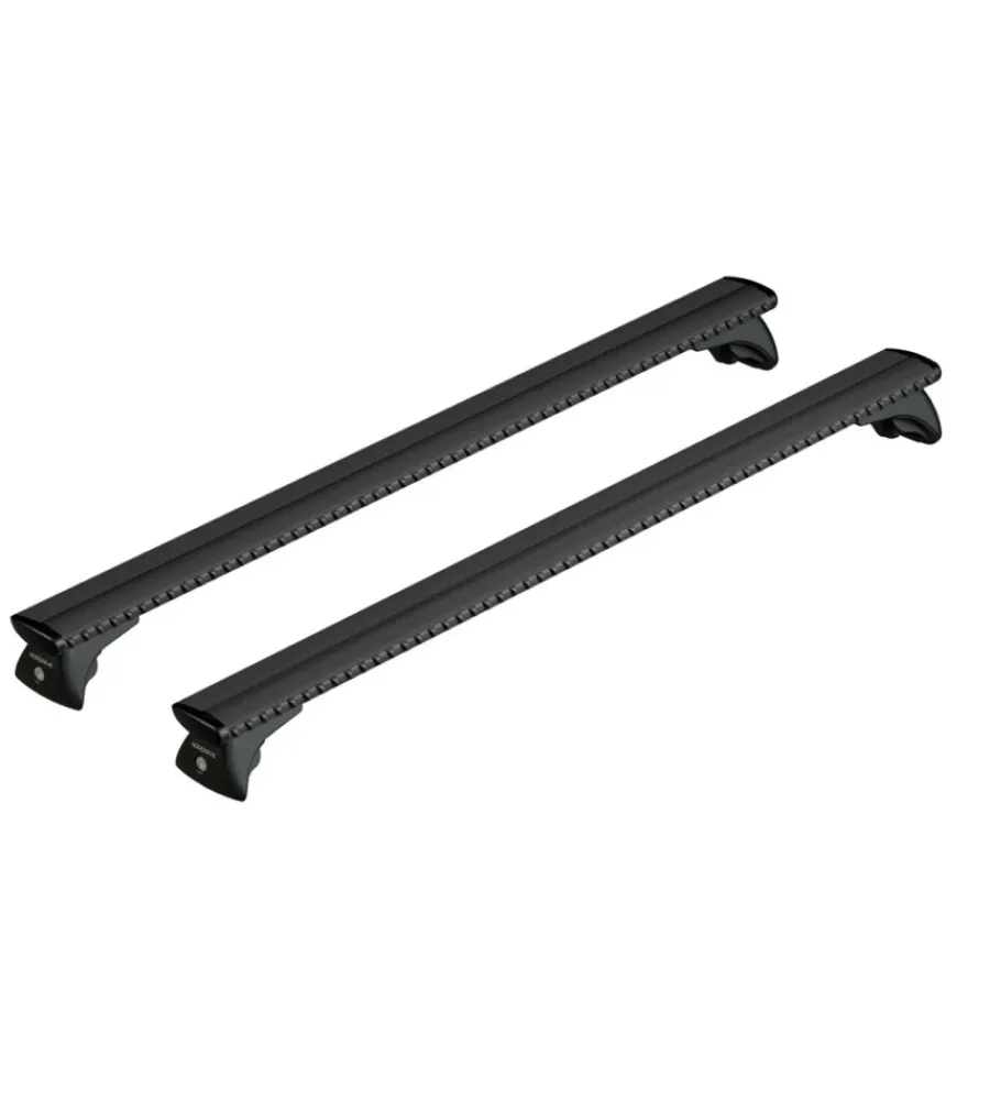 Nordrive Portaggio|Set completo barre portatutto "evos silenzio black in-rail" in alluminio s 108 cm - n15101