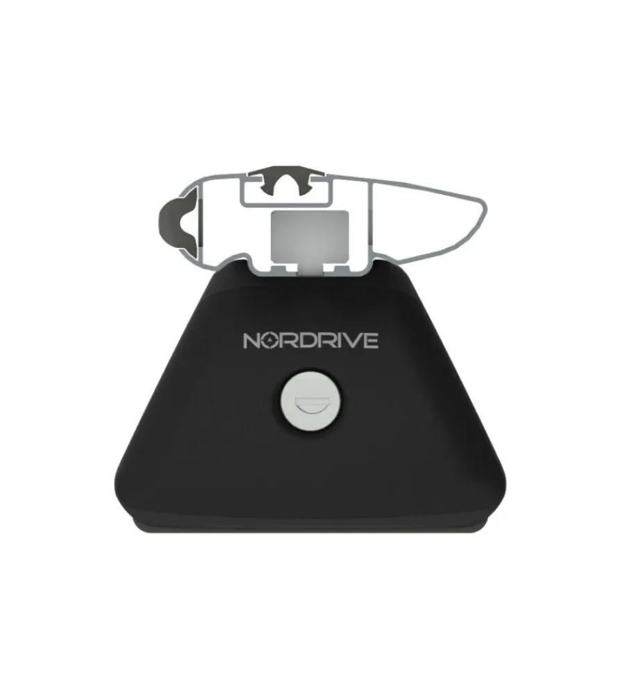 Nordrive Portaggio|Set completo barre portatutto "evos silenzio black in-rail" in alluminio s 108 cm - n15101